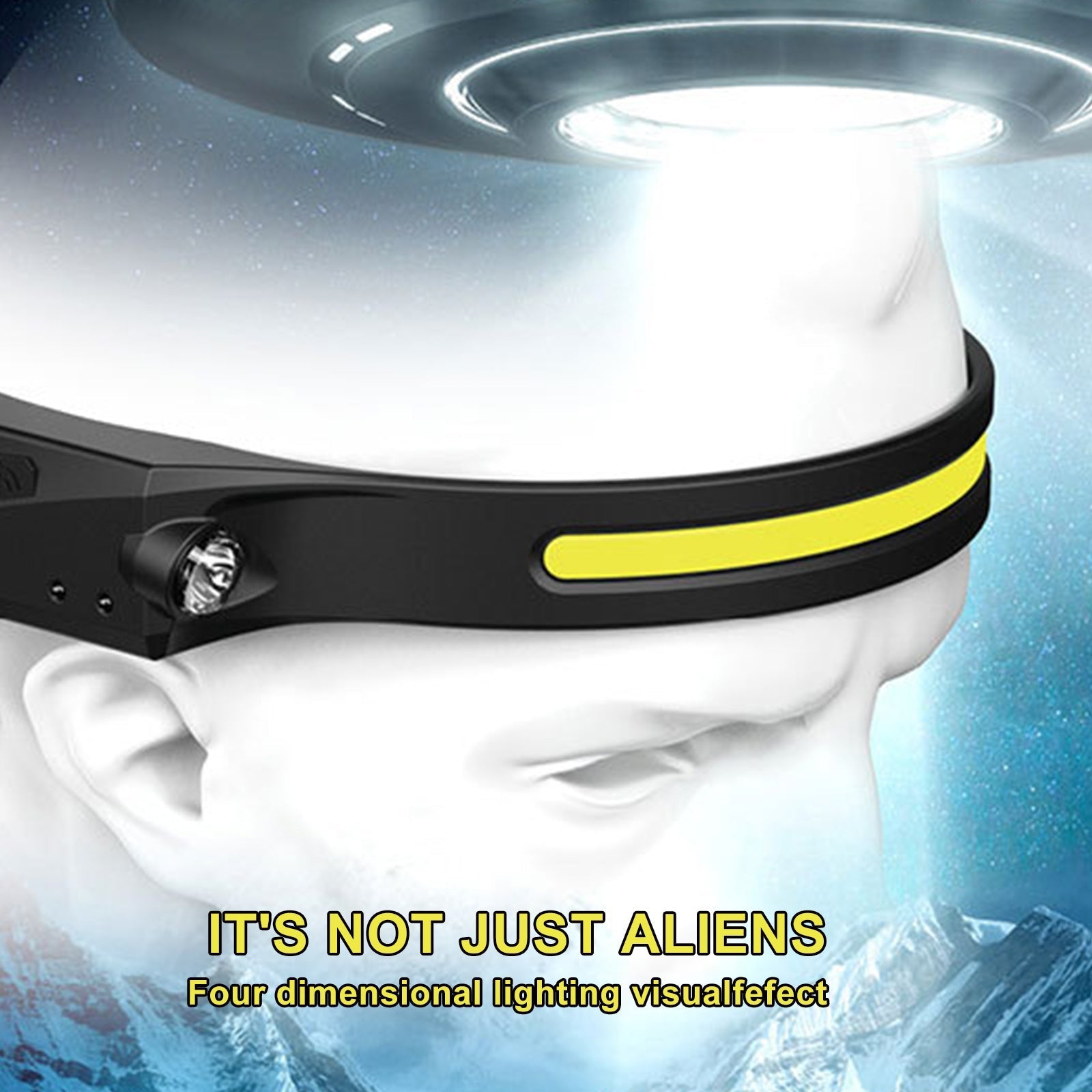 Rechargeable LED Induction Riding Headlamp Flashlight